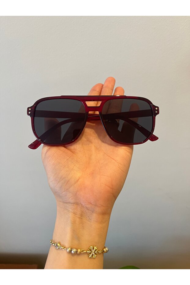نظارات شمسية مستطيلة الشكل مع حماية من الأشعة فوق البنفسجية 400 - 1