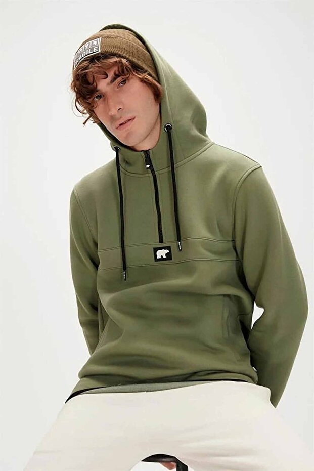 Erkek Kapşonlu Sweatshirt - 3