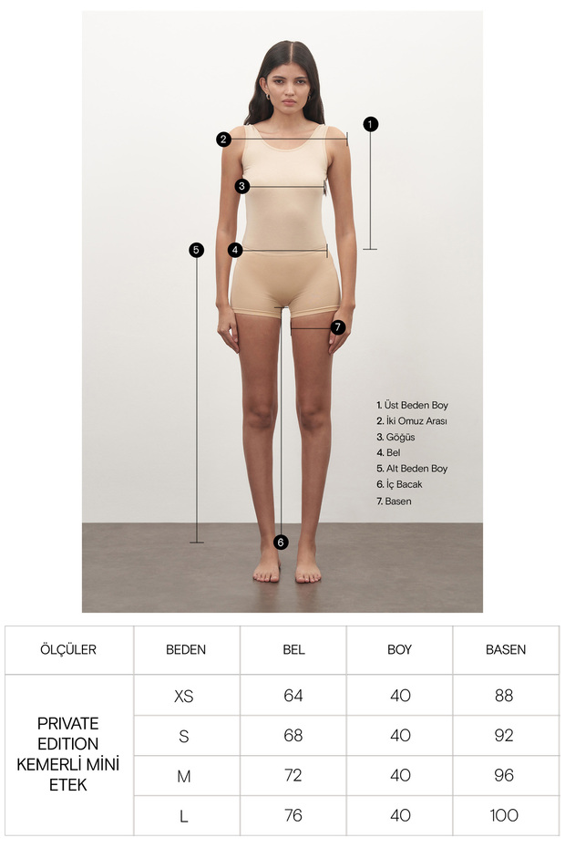Siyah Private Edition Kemerli Mini Etek - 8