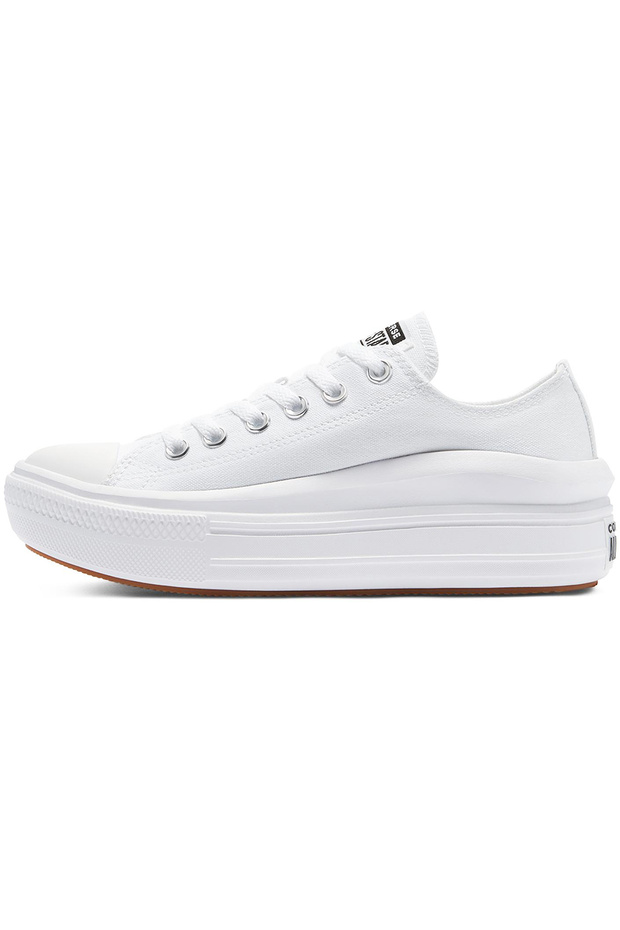 Chuck Taylor All Star Move Canvas Platform Kadın Beyaz Sneaker Ayakkabı 570257C - 6