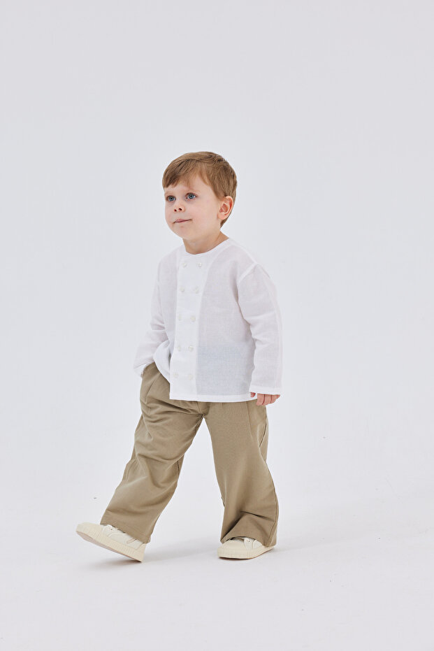 Ekru Kruvaze Gömlek - 4