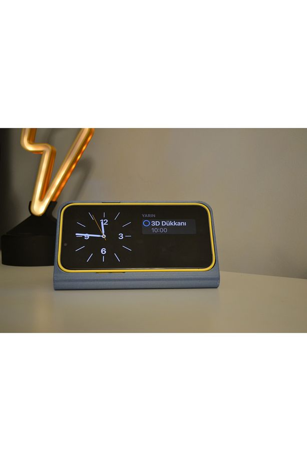iPhone 15 Pro Max Uyumlu Kılıflı Kullanım için Standby Dock Kablosuz Şarj Ünitesi - 5