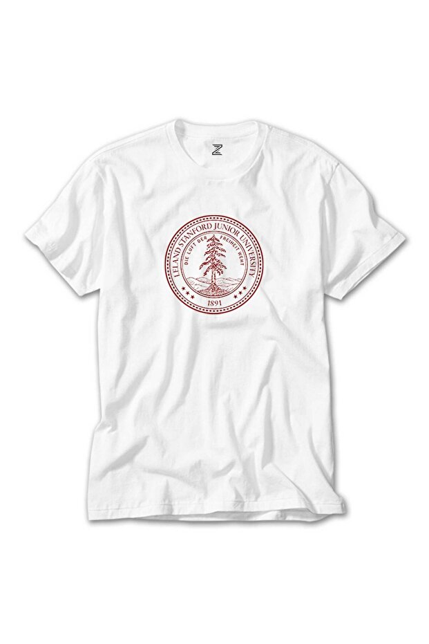 Stanford University Circle Logo White T-Shirt