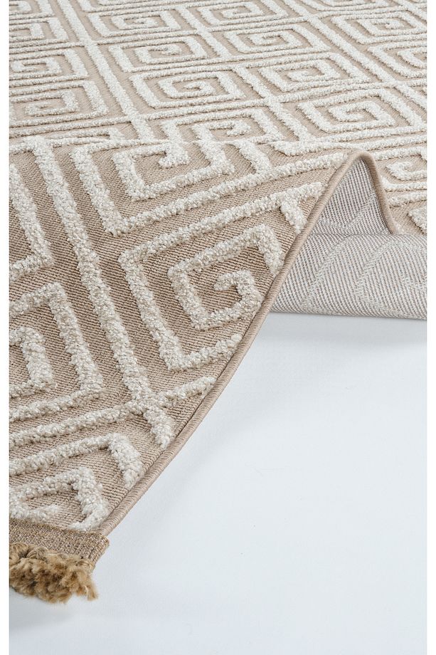 Apex Anemon 6813 Vizon Geometrik Desen Dekoratif Halı - 3