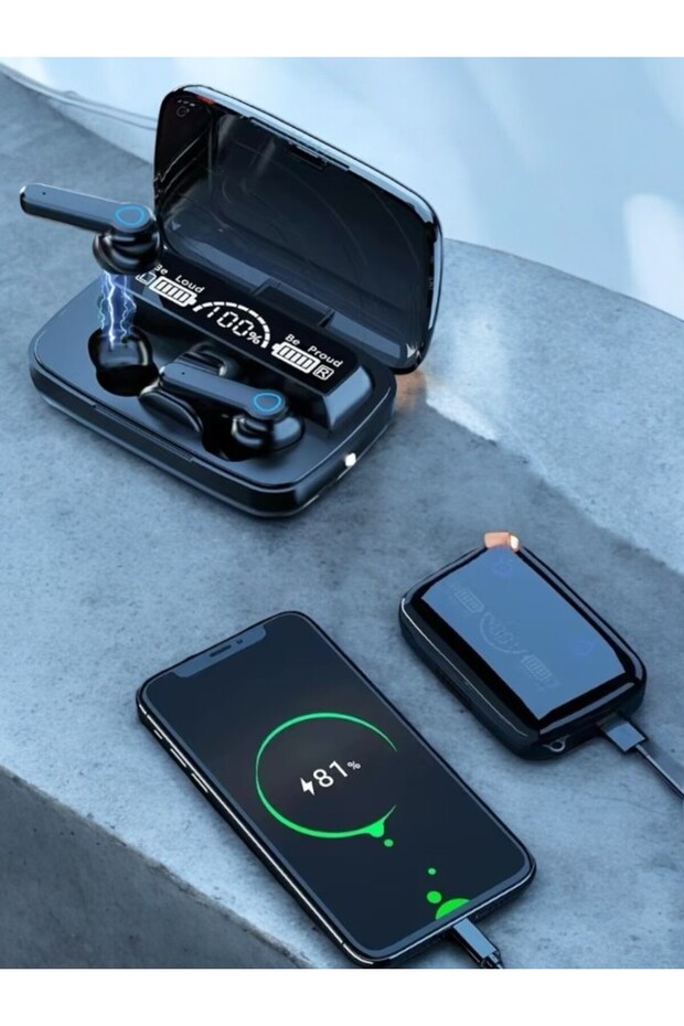 Uzun Şarj Süreli Powerbankli Bluetooth Kulaklık – Gürültü Önleyici ve Suya Dayanıklı! - 3