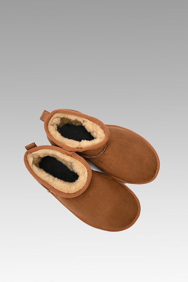 Kadın Taba Yüksek Taban Ultra Mini Içi Kürklü Süet Bot 4,5cm BYNDUM02 - 8