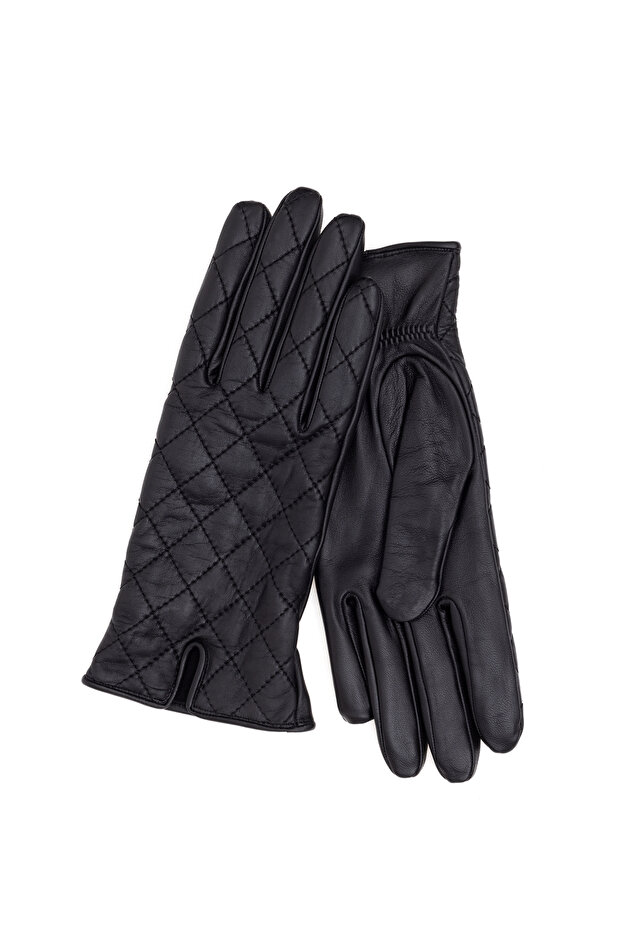Black Leather Gloves 50301575 -Vr046