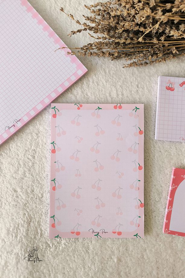 Kiraz Notepad A5 - Memopad, Bloknot, Defter, Not Kağıdı,okul Defteri - 2