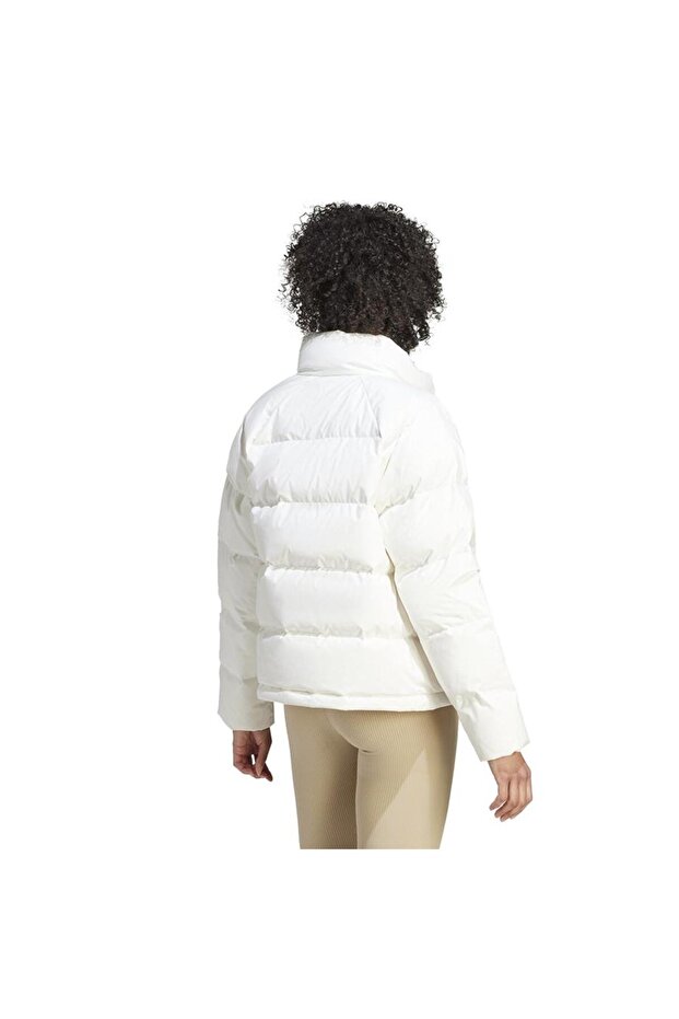 Beyaz Kadın Kapüşonlu Mont Ik3195 - 3