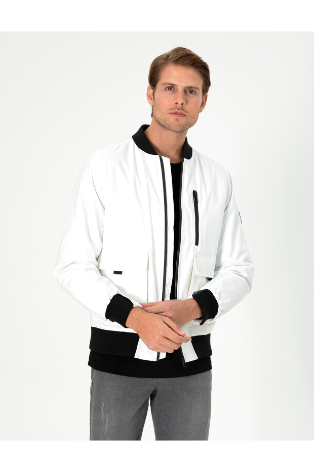 Ecru Regular Fit Coat 50292856-Vr019