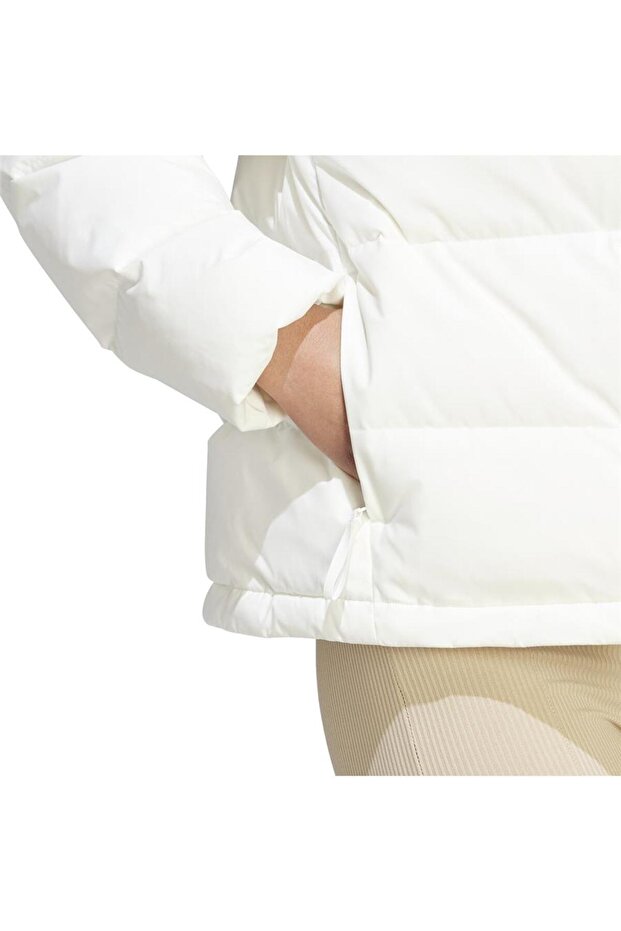 Beyaz Kadın Kapüşonlu Mont Ik3195 - 6