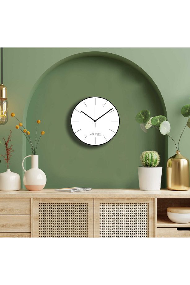 Lofty Duvar Saati - Siyah / Beyaz - 30 cm - 1