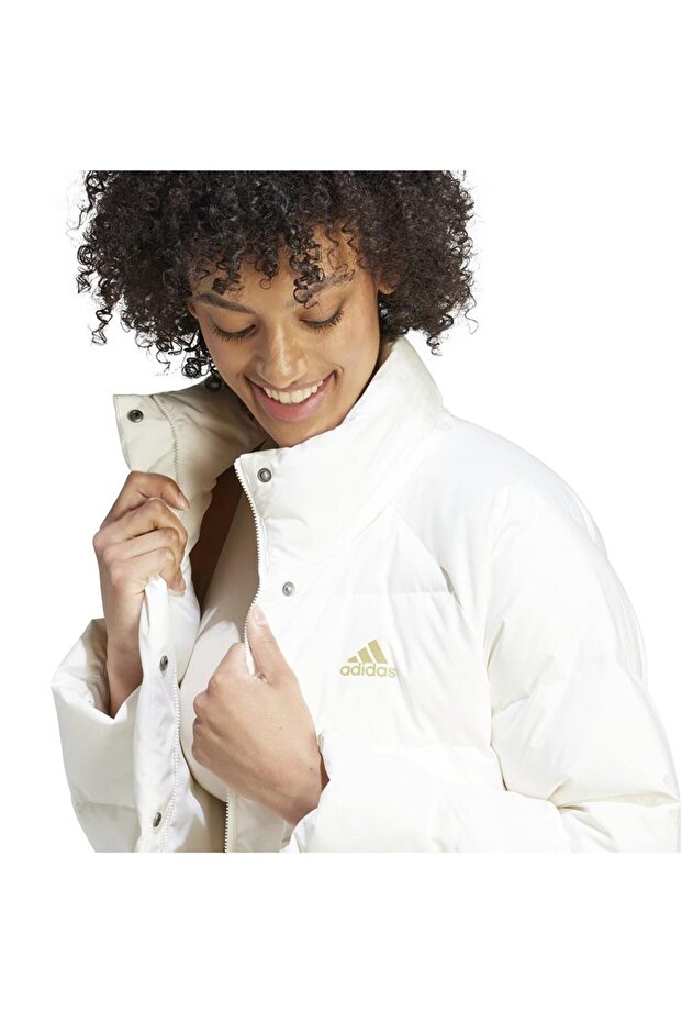 Beyaz Kadın Kapüşonlu Mont Ik3195 - 5