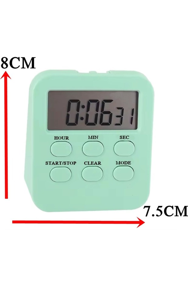 Masa Üstü Akıllı Mini Kronometre Programlanabilir Süre Ölçer Mıknatıslı Buzdolabı Kronometresi - 6