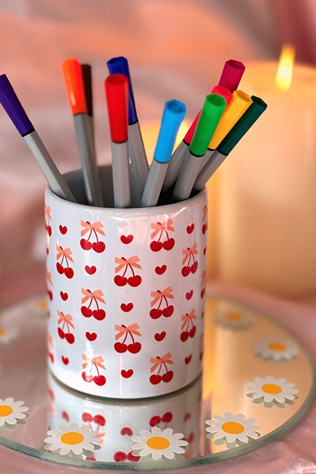 حامل قلم على شكل قلب الكرز - 4