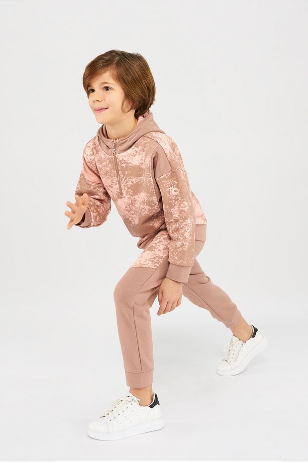 Erkek Çocuk Baskılı Camel Eşofman Altı - 1
