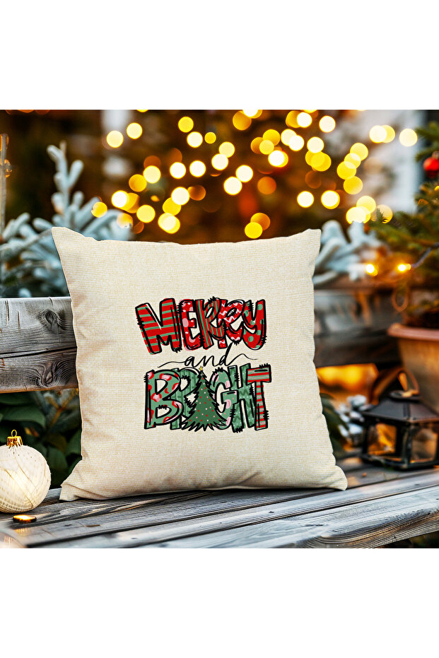 New Year's Themed Written 43X43 Square Velvet Throw Pillow Cover