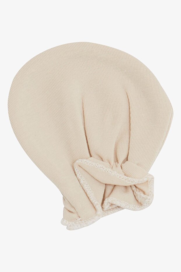 Yenidoğan Bebek Eldiven Basic Bej - 3