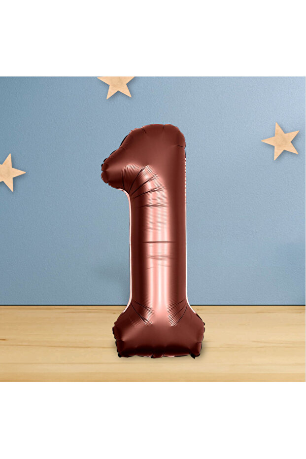 1 Chocolate Color Foil - 40 Inch (100 cm) Number Balloon