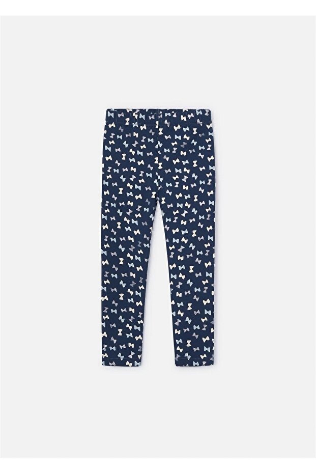 Girl's Printed Tights Navy Blue 4704
