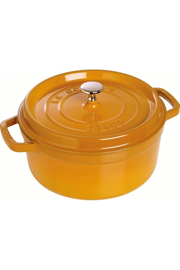 La Cocotte 26cm 5.25Lt. Round Cast Iron Pot Mustard - 405106470