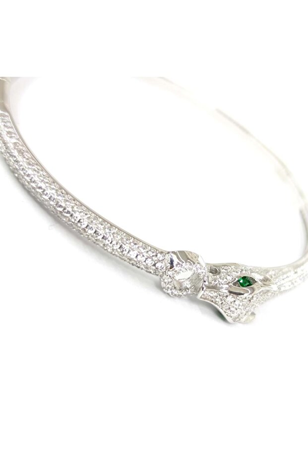 KAPLAN FİGÜRLÜ GÜMÜŞ BİLEZİK - 1