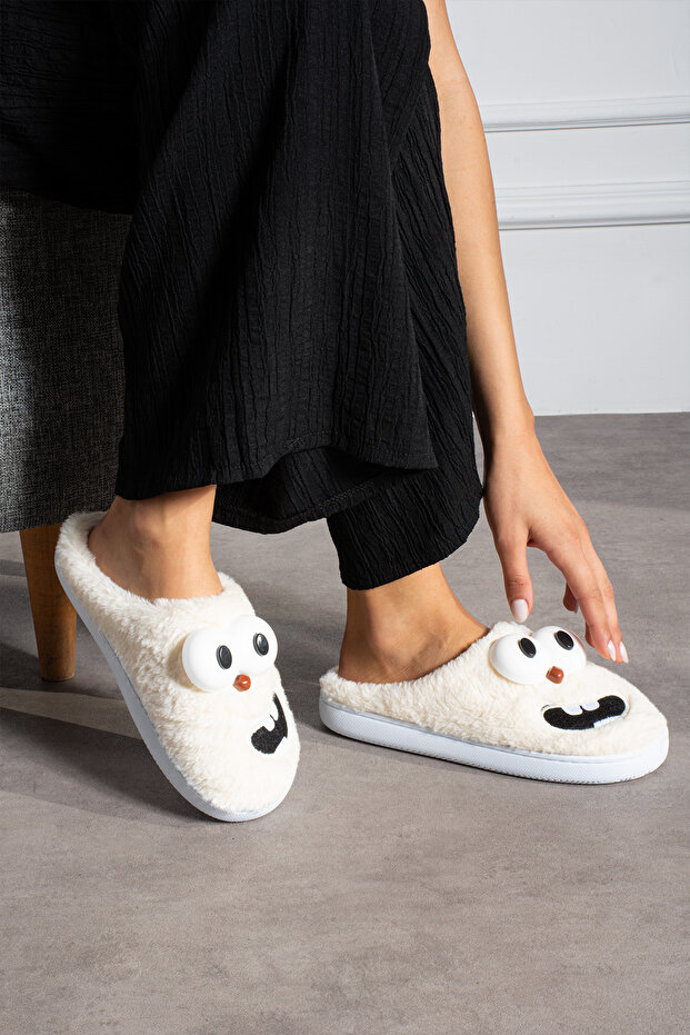 Silent, non-slip, orthopedic sole, furry fluffy, figured slippers home slippers