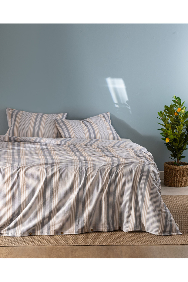 Patrice King Size Yarn Dyed Ç Bed Sheet I Duvet Cover Set
