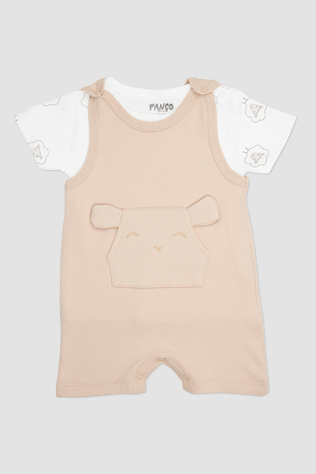 Newborn 2-Piece Beige Set