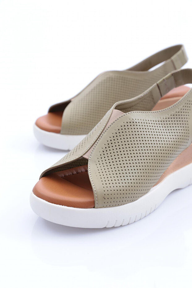 2521405 Kadin Kalin Taban Sandalet - 4