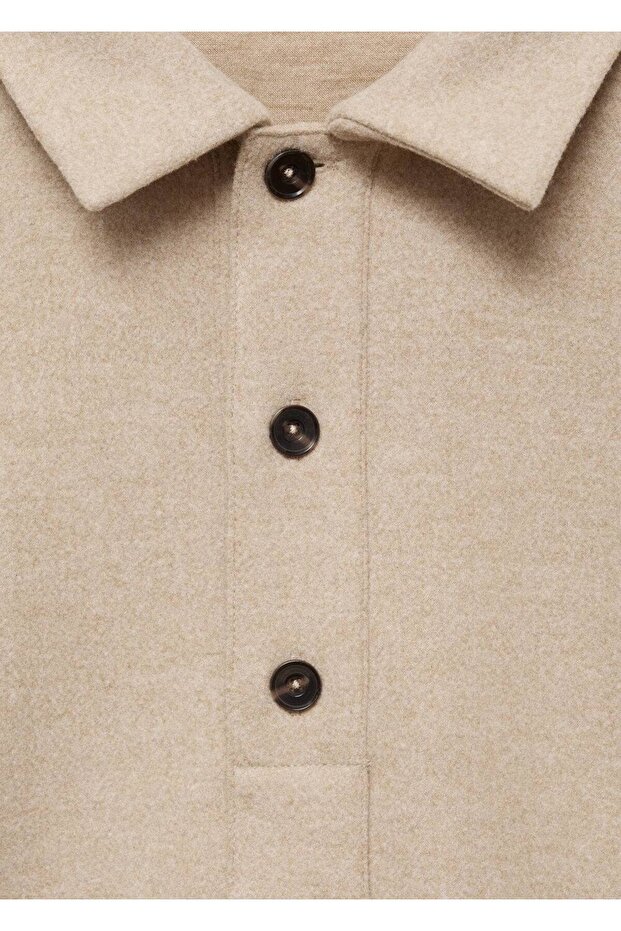 Regular kesim polo kumaş sweatshirt - 6