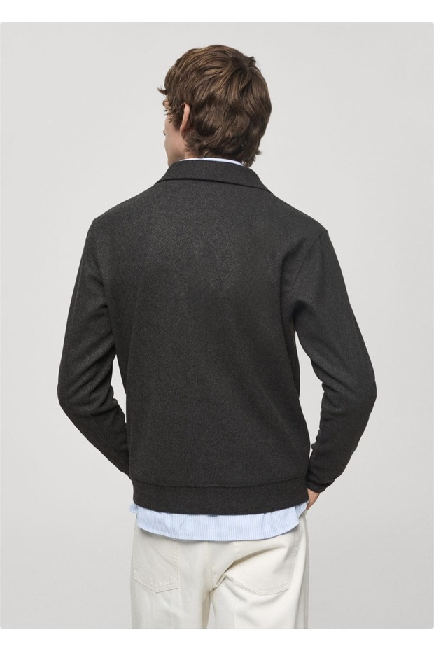 Regular kesim polo kumaş sweatshirt - 4