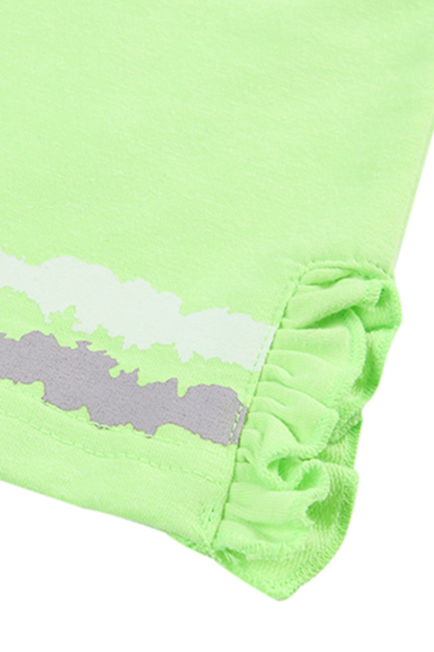 Kız Bebek Baskılı Yeşil Sweatshirt - 4