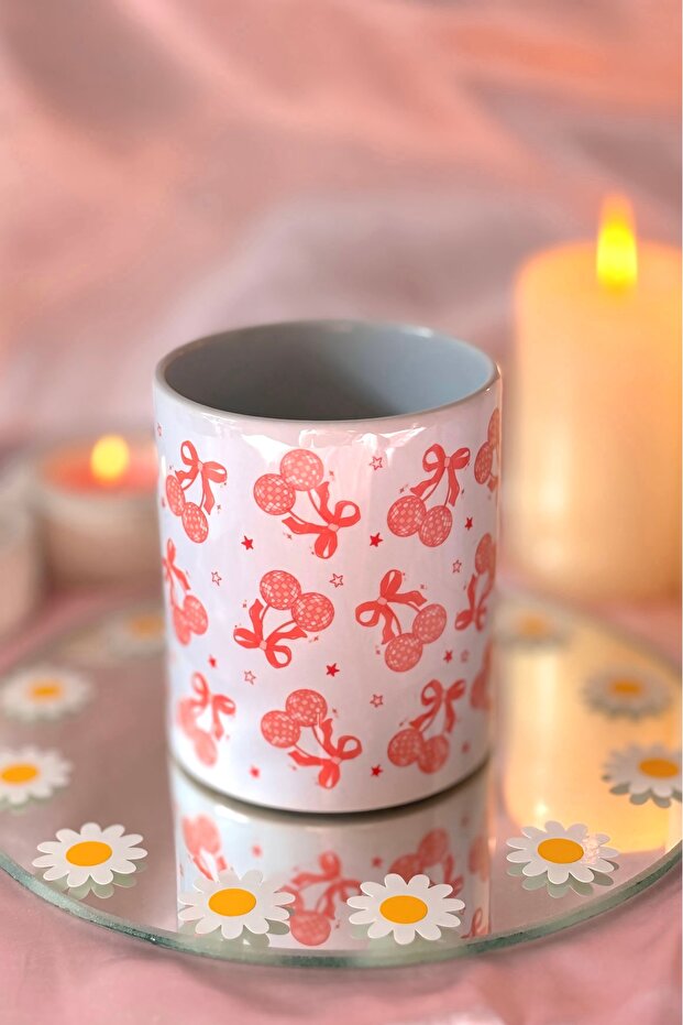 حامل أقلام منقوش على شكل كرة ديسكو كرز - 4