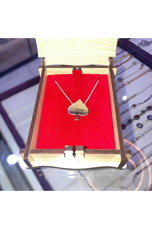 Gümüş Maça As Kolye - 2