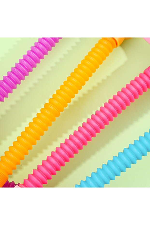 Vantuzlu Zürafa Mavi Eğitici Uzayan Boru Zurafa Yapışkanlı 1 Adet Eğitici Oyuncaklar - 2