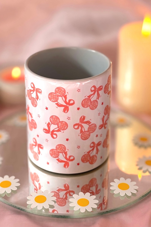 حامل أقلام منقوش على شكل كرة ديسكو كرز - 2