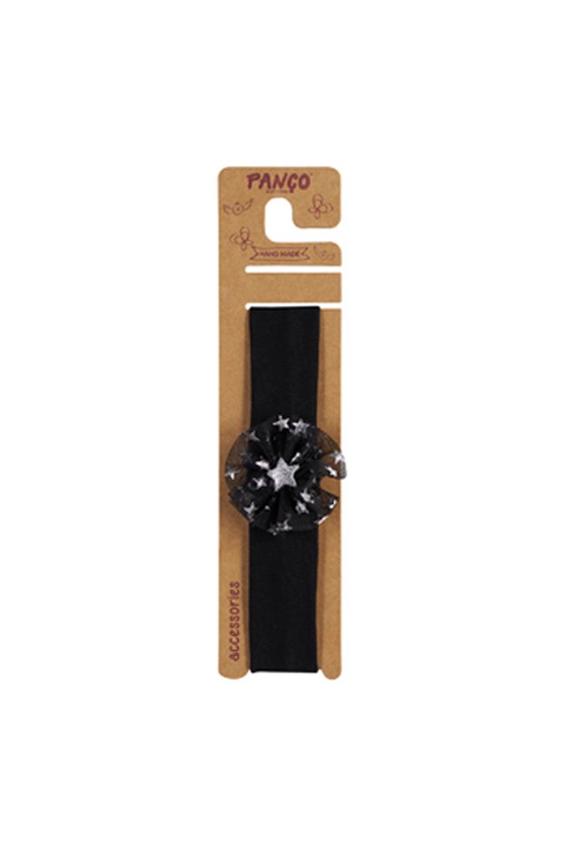 Girl's Tulle Detailed Black-Purple Headband