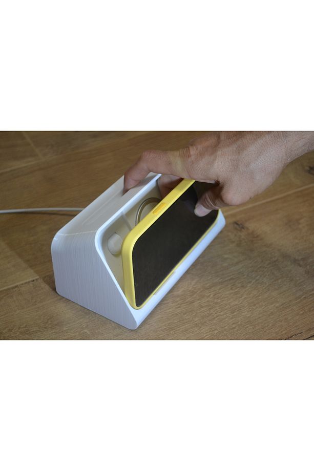 iPhone 14 Plus Uyumlu Kılıflı Kullanım için Standby Dock Kablosuz Şarj Ünitesi - 6