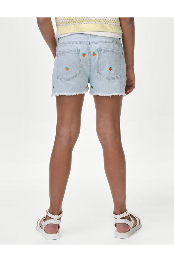 Saf Pamuklu Regular Fit Denim Şort (6-16 Yaş) - 4