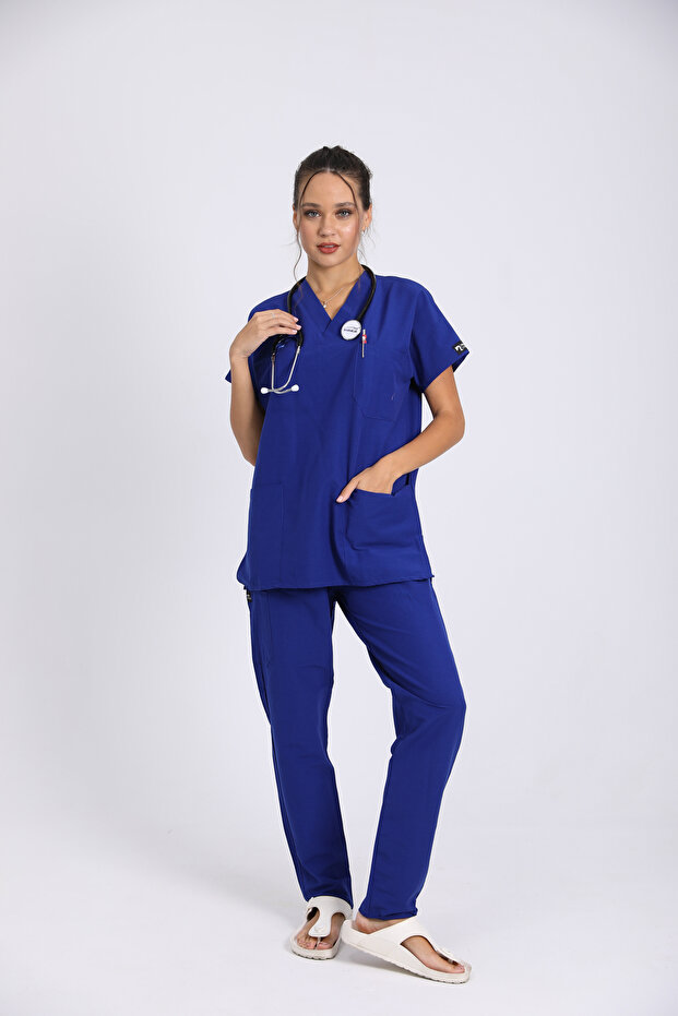 Doctor Nurse Uniform Medical Uniform Surgical Bottom Top Set Unisex Thin Fabric
