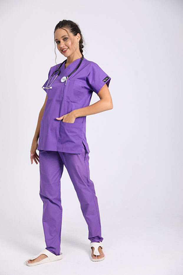 Doctor Nurse Uniform Medical Uniform Surgical Bottom Top Set Unisex Thin Fabric