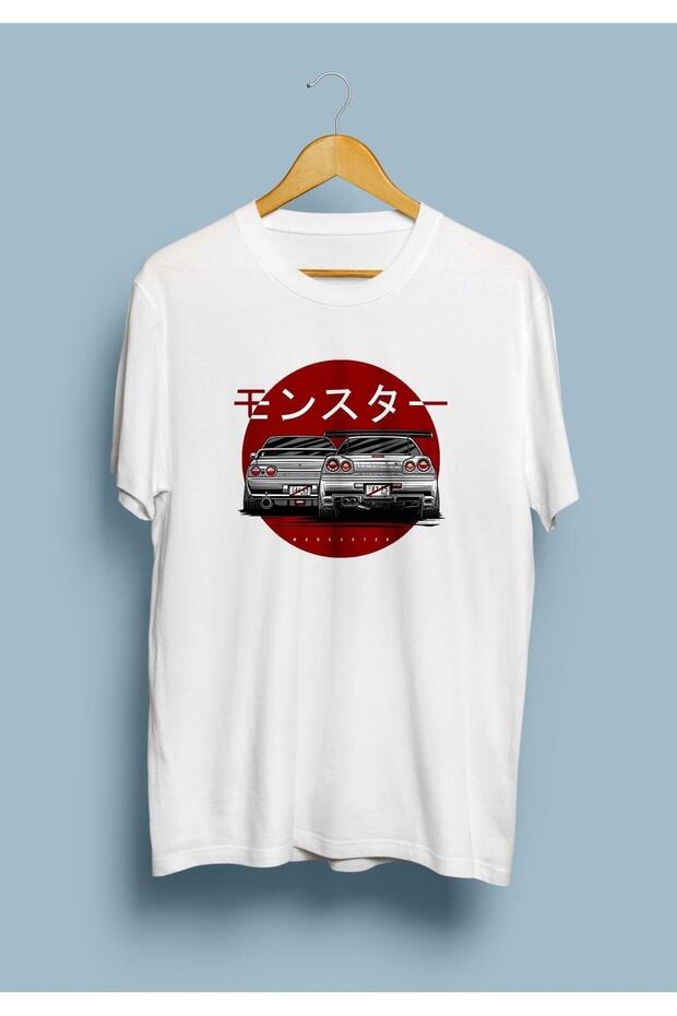 Unisex Loose Fit Nissan Gtr Car Enthusiast Design Printed T-Shirt