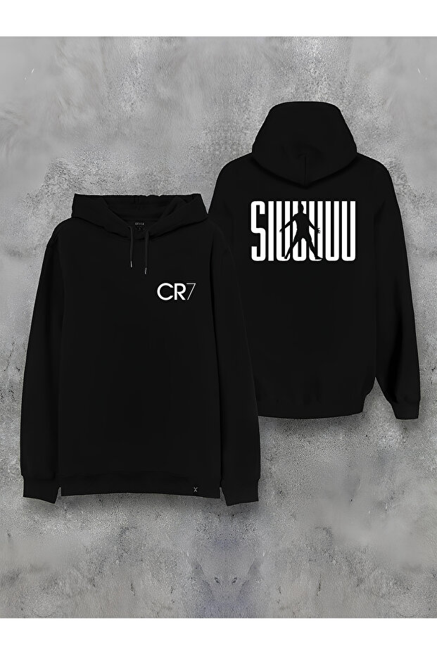 Cristiano Ronaldo Cr7 Football Unisex Hooded Sweatshirt - Front Back Printed