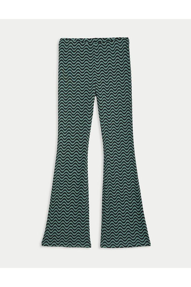 Flared Fit Desenli Legging Tayt (6-16 Yaş) - 5