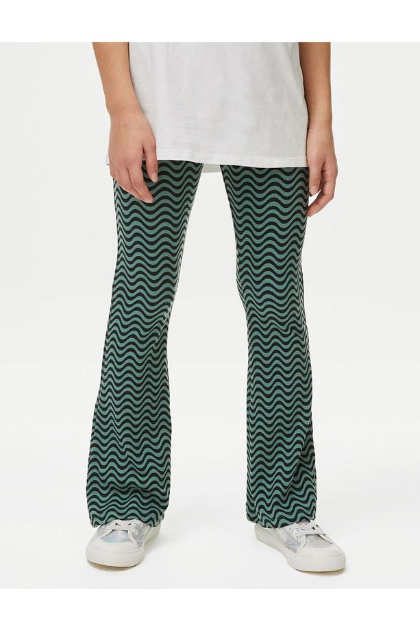 Flared Fit Desenli Legging Tayt (6-16 Yaş) - 3