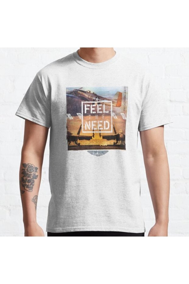 Loose Fit Unisex Top Gun: Maverick Feel The Need Quote Design Printed T-shirt
