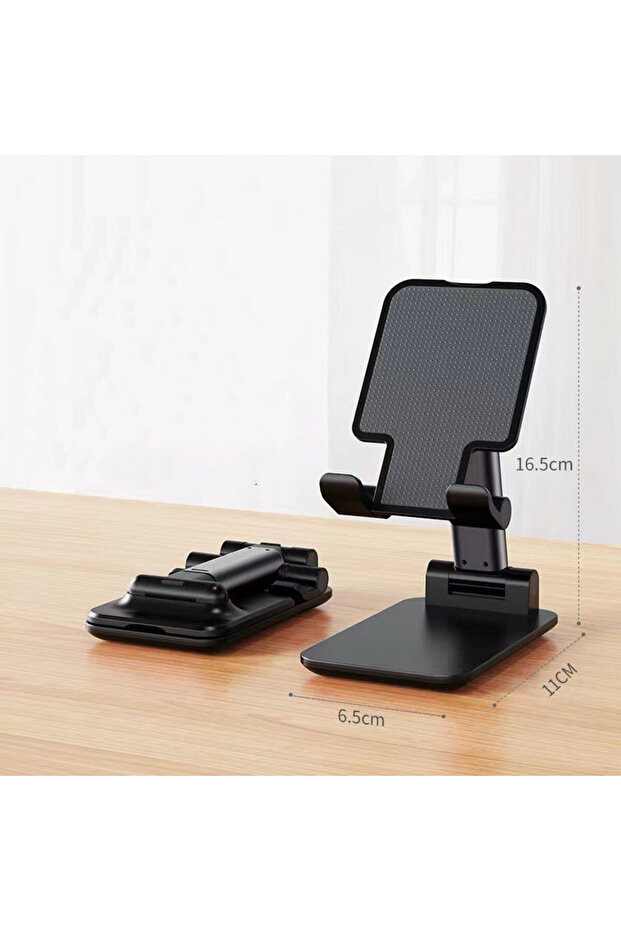 Black Foldable Mobile Phone Holder Stand Tablet Desk Mount Table Flexible Adjustable Desktop Live La