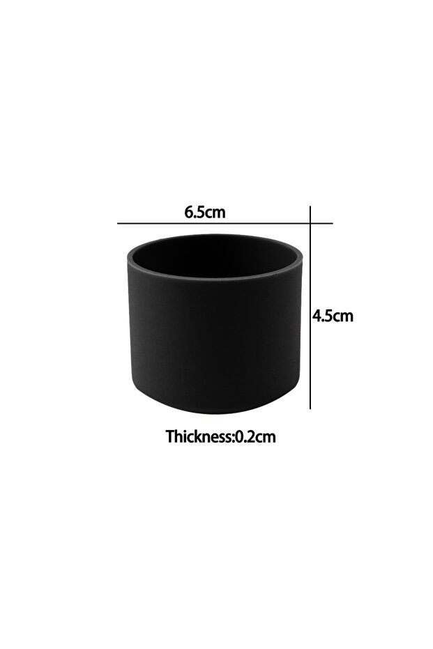 A Black For Better Life 1Pc 6.5cm Soft Silicone Cup Bottom Sheath Protector Sleeve For Glass Water T