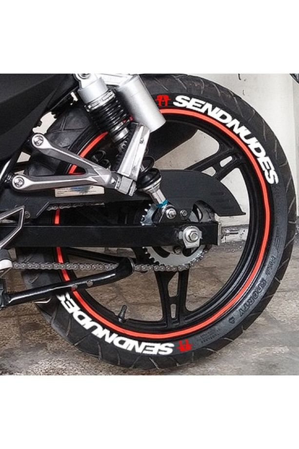 Motorsiklet Send Nudes Lastik Sticker Mondial Falcon Rks Uyumlu Lastik Yanağı Yazısı Stiker 8 Adet - 6